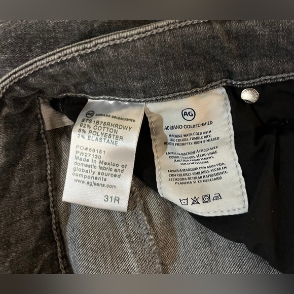 NWT AG Jeans Alexxis Boot High-Rise Vintage in Tarmac Faded Black Size 31R - Picture 11 of 12